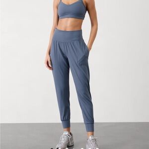 ATHLETA Salutation Jogger Womens Size Medium Stretch Tapered High Rise Blue Teal